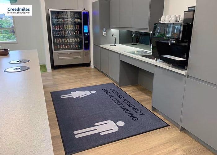 Milliken Social Distancing Mat Coffee area