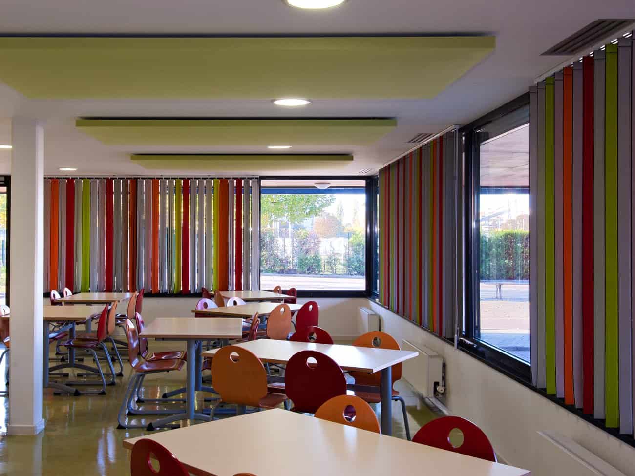 Vertical office blinds.