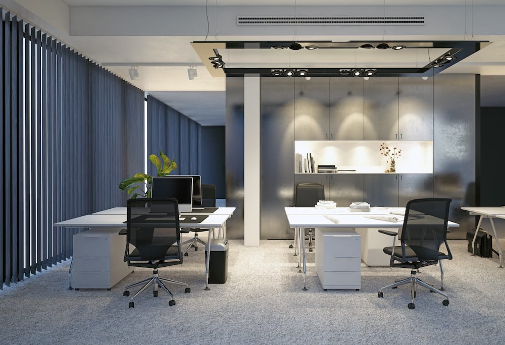 Vertical office blinds.