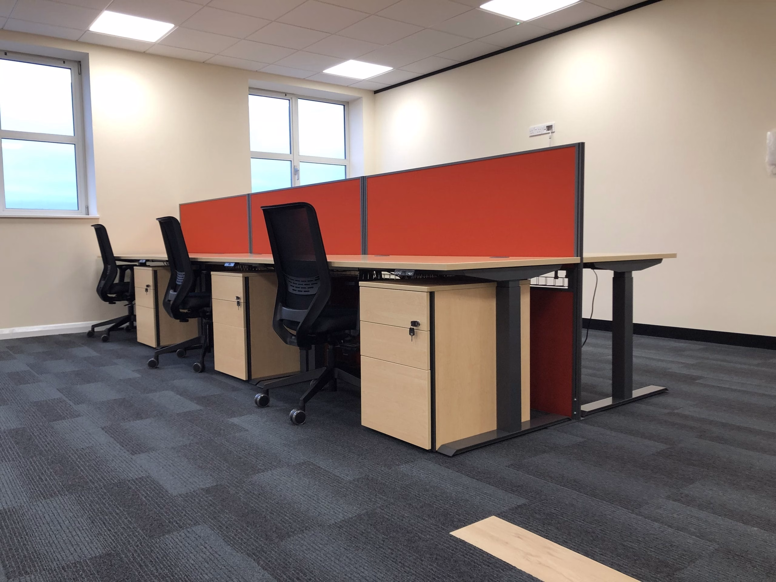 Desking with desk mounted screens scaled Desking with desk mounted screens scaled