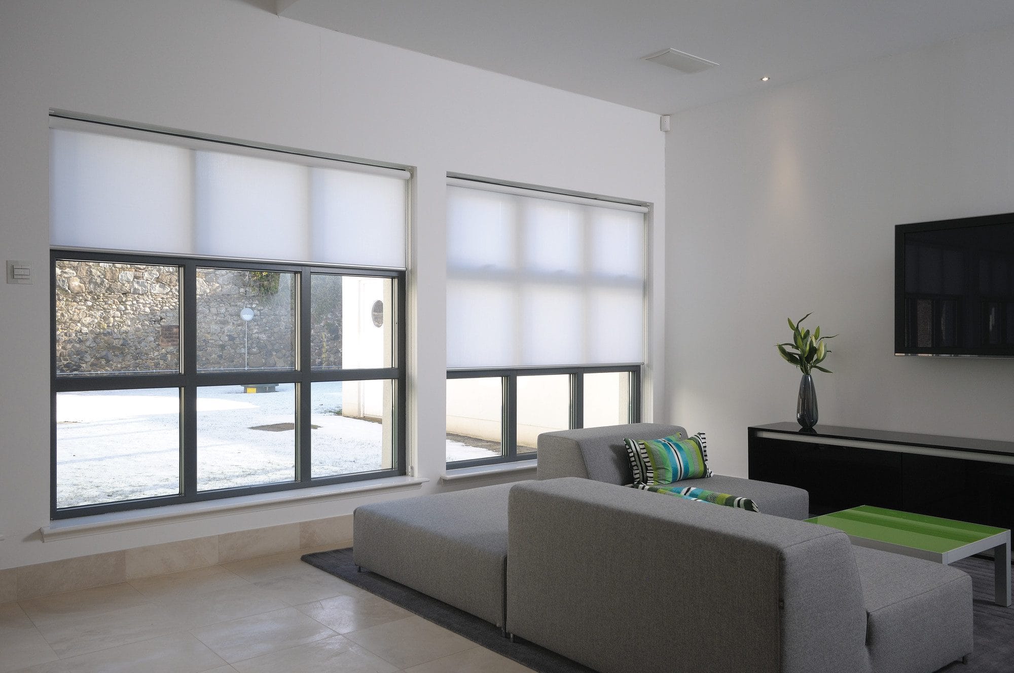 Fabric roller blinds