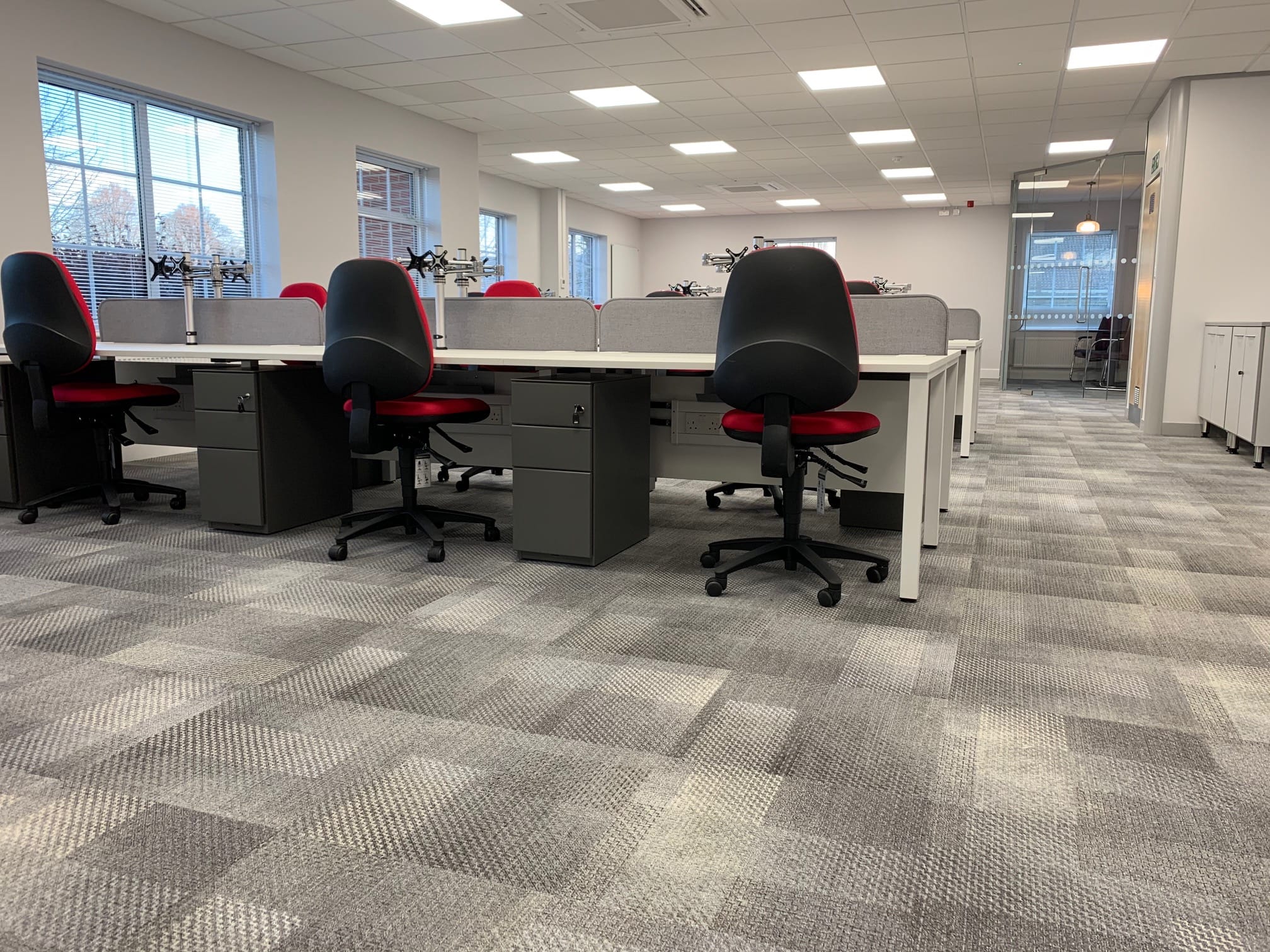 Carpet tiles for offices.