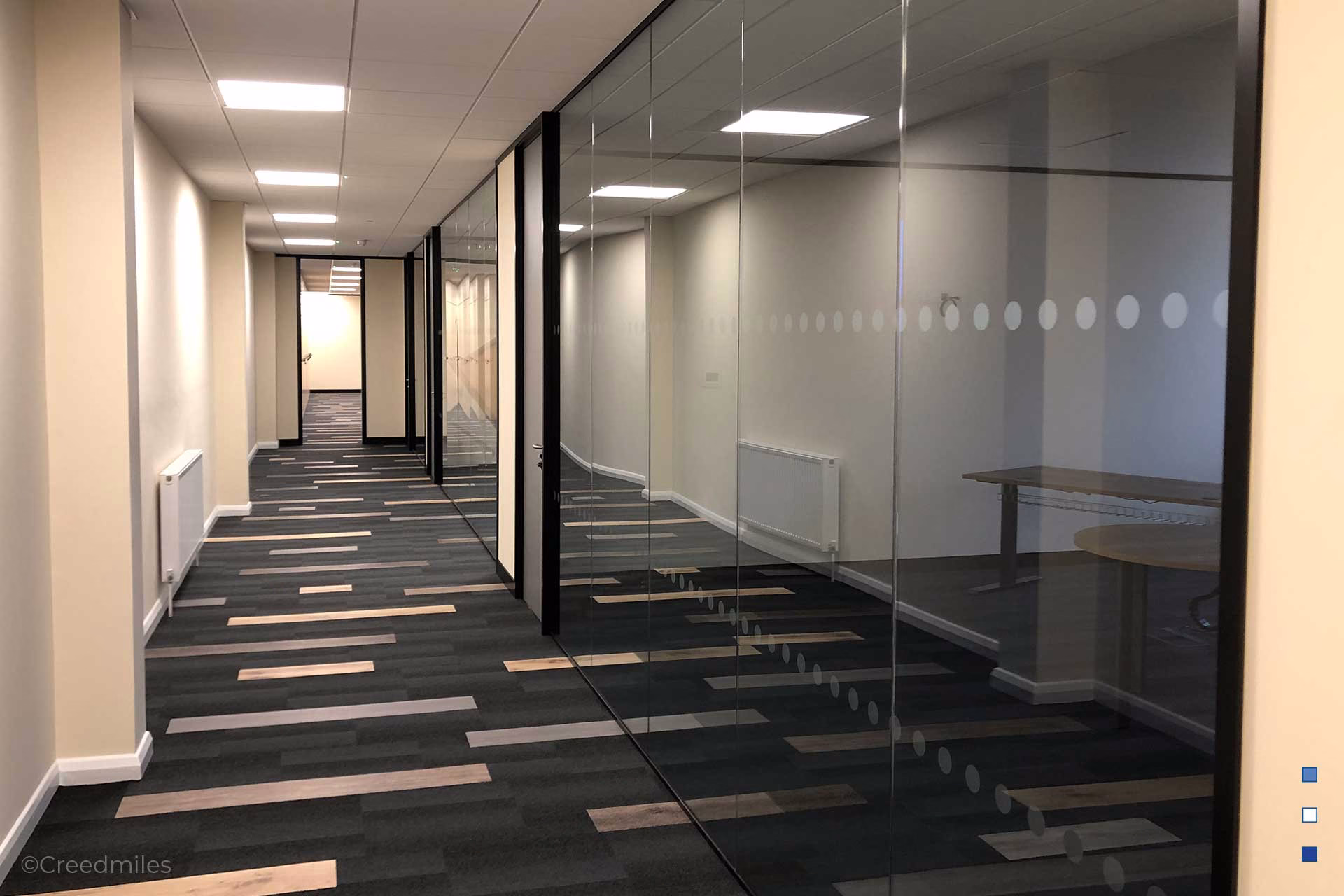 Corridor refurbishment glass partitions Corridor refurbishment glass partitions