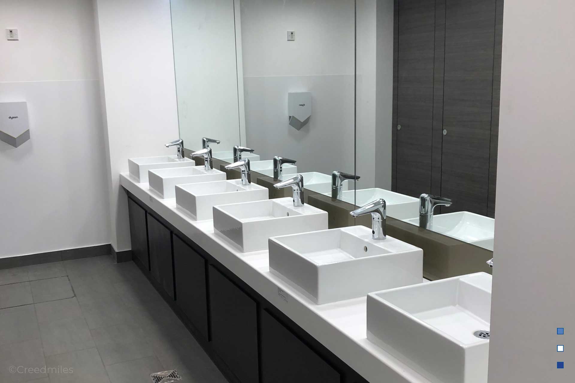 Toilet block refurb basins